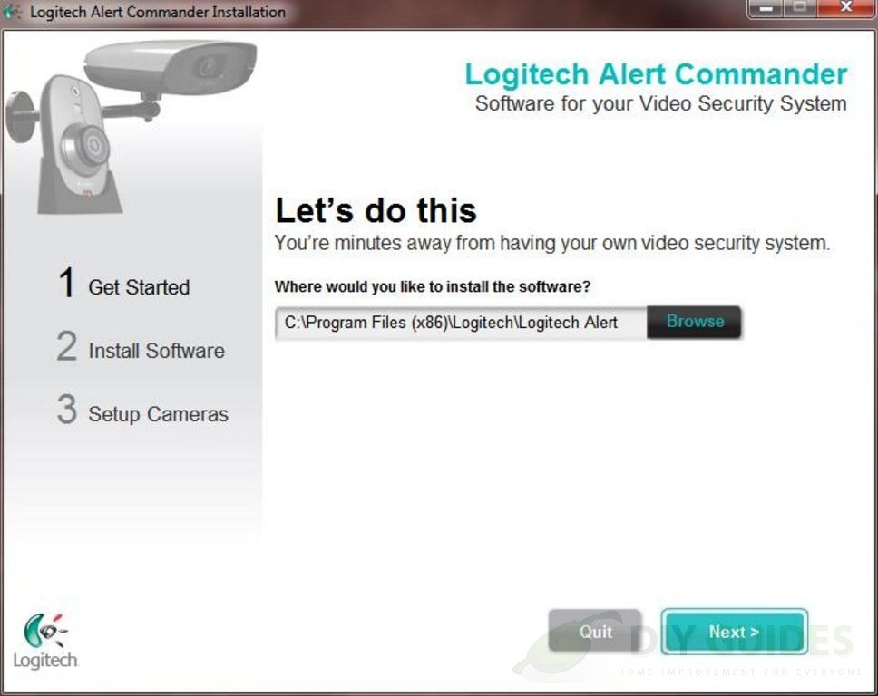 logitech alert commander login